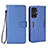 Coque Portefeuille Livre Cuir Etui Clapet BY1 pour Xiaomi Redmi K50 Gaming 5G Bleu