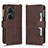 Coque Portefeuille Livre Cuir Etui Clapet BY2 pour Asus ZenFone 10 Marron