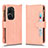 Coque Portefeuille Livre Cuir Etui Clapet BY2 pour Asus ZenFone 10 Or Rose