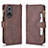 Coque Portefeuille Livre Cuir Etui Clapet BY2 pour Huawei Honor 50 5G Marron