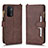 Coque Portefeuille Livre Cuir Etui Clapet BY2 pour Oppo A54 5G Marron