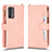 Coque Portefeuille Livre Cuir Etui Clapet BY2 pour Realme GT Master 5G Or Rose