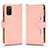 Coque Portefeuille Livre Cuir Etui Clapet BY2 pour Samsung Galaxy A02s Or Rose