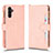 Coque Portefeuille Livre Cuir Etui Clapet BY2 pour Samsung Galaxy A13 5G Or Rose