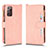 Coque Portefeuille Livre Cuir Etui Clapet BY2 pour Samsung Galaxy Note 20 Ultra 5G Or Rose