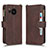 Coque Portefeuille Livre Cuir Etui Clapet BY2 pour Sharp Aquos Sense7 Plus Marron