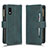 Coque Portefeuille Livre Cuir Etui Clapet BY2 pour Sharp Aquos wish3 Vert