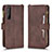 Coque Portefeuille Livre Cuir Etui Clapet BY2 pour Sony Xperia 1 II Marron