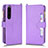 Coque Portefeuille Livre Cuir Etui Clapet BY2 pour Sony Xperia 1 IV SO-51C Violet