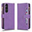 Coque Portefeuille Livre Cuir Etui Clapet BY2 pour Sony Xperia 1 V Violet