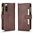 Coque Portefeuille Livre Cuir Etui Clapet BY2 pour Sony Xperia 10 IV Marron