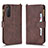 Coque Portefeuille Livre Cuir Etui Clapet BY2 pour Sony Xperia 5 II Marron