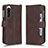 Coque Portefeuille Livre Cuir Etui Clapet BY2 pour Sony Xperia 5 IV Marron