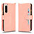 Coque Portefeuille Livre Cuir Etui Clapet BY2 pour Sony Xperia 5 IV Or Rose