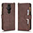 Coque Portefeuille Livre Cuir Etui Clapet BY2 pour Sony Xperia PRO-I Marron