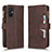 Coque Portefeuille Livre Cuir Etui Clapet BY2 pour Xiaomi Poco M5 4G Marron