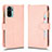 Coque Portefeuille Livre Cuir Etui Clapet BY2 pour Xiaomi Poco M5S Or Rose