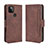 Coque Portefeuille Livre Cuir Etui Clapet BY3 pour Google Pixel 4a 5G Marron