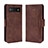 Coque Portefeuille Livre Cuir Etui Clapet BY3 pour Google Pixel 6a 5G Marron