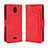 Coque Portefeuille Livre Cuir Etui Clapet BY3 pour Nokia C100 Rouge