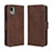 Coque Portefeuille Livre Cuir Etui Clapet BY3 pour Nokia C110 Marron