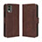 Coque Portefeuille Livre Cuir Etui Clapet BY3 pour Nokia C210 Marron