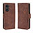 Coque Portefeuille Livre Cuir Etui Clapet BY3 pour Oppo A58 4G Marron