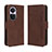 Coque Portefeuille Livre Cuir Etui Clapet BY3 pour Oppo Reno10 5G Marron