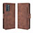 Coque Portefeuille Livre Cuir Etui Clapet BY3 pour Oppo Reno6 Pro 5G India Marron