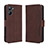 Coque Portefeuille Livre Cuir Etui Clapet BY3 pour Realme 10 Pro 5G Marron