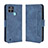 Coque Portefeuille Livre Cuir Etui Clapet BY3 pour Realme C25Y Bleu