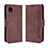 Coque Portefeuille Livre Cuir Etui Clapet BY3 pour Samsung Galaxy A22 5G SC-56B Marron