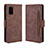 Coque Portefeuille Livre Cuir Etui Clapet BY3 pour Samsung Galaxy S20 Plus 5G Marron