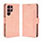 Coque Portefeuille Livre Cuir Etui Clapet BY3 pour Samsung Galaxy S24 Ultra 5G Rose