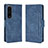 Coque Portefeuille Livre Cuir Etui Clapet BY3 pour Sony Xperia 1 IV SO-51C Bleu