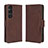 Coque Portefeuille Livre Cuir Etui Clapet BY3 pour Sony Xperia 1 V Marron