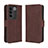 Coque Portefeuille Livre Cuir Etui Clapet BY3 pour Vivo V27 5G Marron