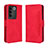 Coque Portefeuille Livre Cuir Etui Clapet BY3 pour Vivo V27 5G Rouge