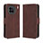 Coque Portefeuille Livre Cuir Etui Clapet BY3 pour Vivo X90 5G Marron