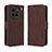 Coque Portefeuille Livre Cuir Etui Clapet BY3 pour Vivo X90 Pro 5G Marron