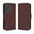 Coque Portefeuille Livre Cuir Etui Clapet BY3 pour Vivo Y02 Marron