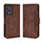 Coque Portefeuille Livre Cuir Etui Clapet BY3 pour Vivo Y74s 5G Marron