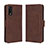 Coque Portefeuille Livre Cuir Etui Clapet BY3 pour Wiko Power U10 Marron