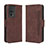 Coque Portefeuille Livre Cuir Etui Clapet BY3 pour Xiaomi Poco F5 Pro 5G Marron