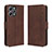 Coque Portefeuille Livre Cuir Etui Clapet BY3 pour Xiaomi Redmi 12 4G Marron