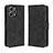 Coque Portefeuille Livre Cuir Etui Clapet BY3 pour Xiaomi Redmi 12 4G Noir