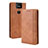 Coque Portefeuille Livre Cuir Etui Clapet BY4 pour Asus Zenfone 6 ZS630KL Marron