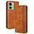 Coque Portefeuille Livre Cuir Etui Clapet BY4 pour Motorola Moto Edge (2023) 5G Marron