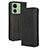 Coque Portefeuille Livre Cuir Etui Clapet BY4 pour Motorola Moto Edge 40 5G Noir