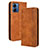 Coque Portefeuille Livre Cuir Etui Clapet BY4 pour Motorola Moto G14 Marron